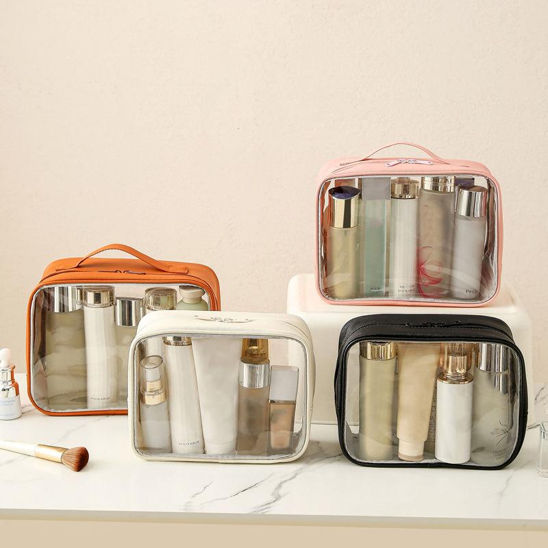 Transparent Beauty Kit Essential Waterproof See-Through Makeup Case Easy To Clean Travel Bag for Personal Care