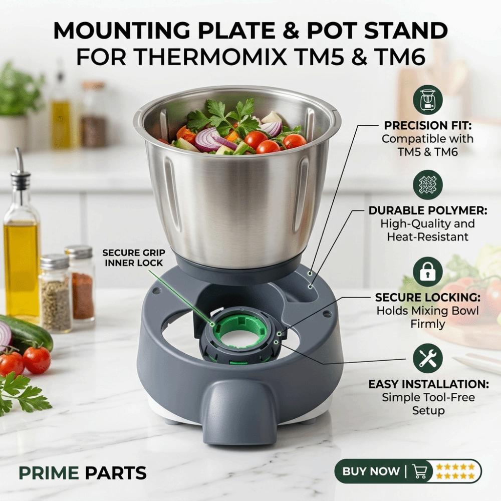 Крепежная пластина ножа блендера, основа чаши, сменная деталь для Thermomix TM5 TM6, можно мыть в посудомоечной машине