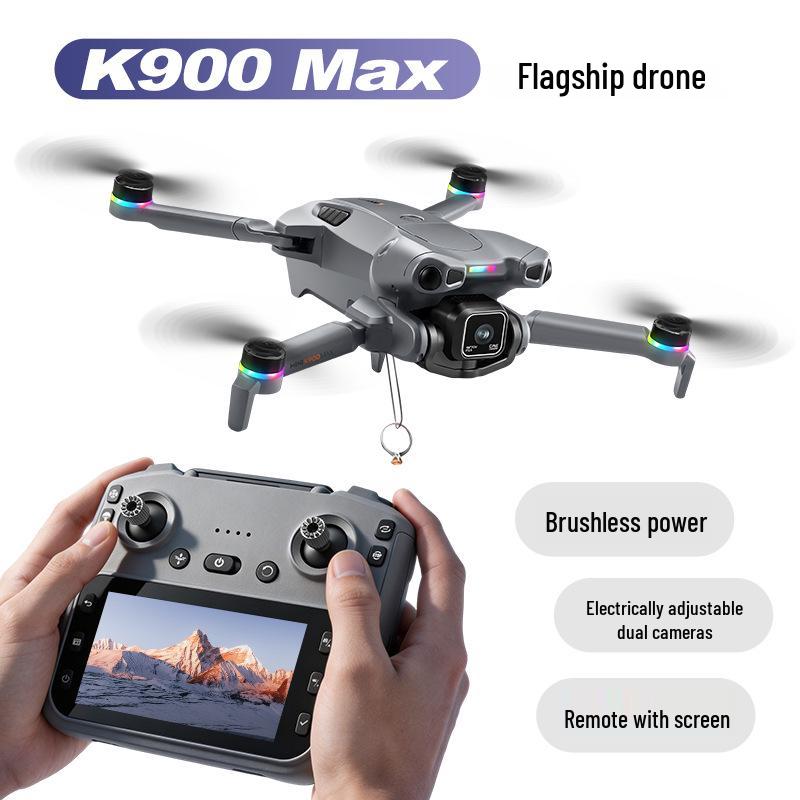 K900Max Foldable Drone with Screen, Airdrop, Brushless Motors, and Remote Controlled Aerial Photography Quadcopter