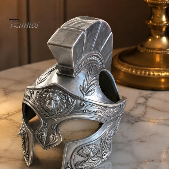 Маска для питомца «Римский воин» Шлем Центуриона для кошки, 3D-печатная маска, Безопасный головной убор, Смешной косплей для вечеринки, Аксессуары для костюма