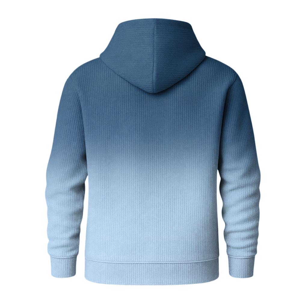 Men's Knit Hooded Sweatshirt Casual Long-Sleeve Sweatshirt