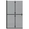 Walk In Shower Screen Black 110 x 6.5 x 190 cm