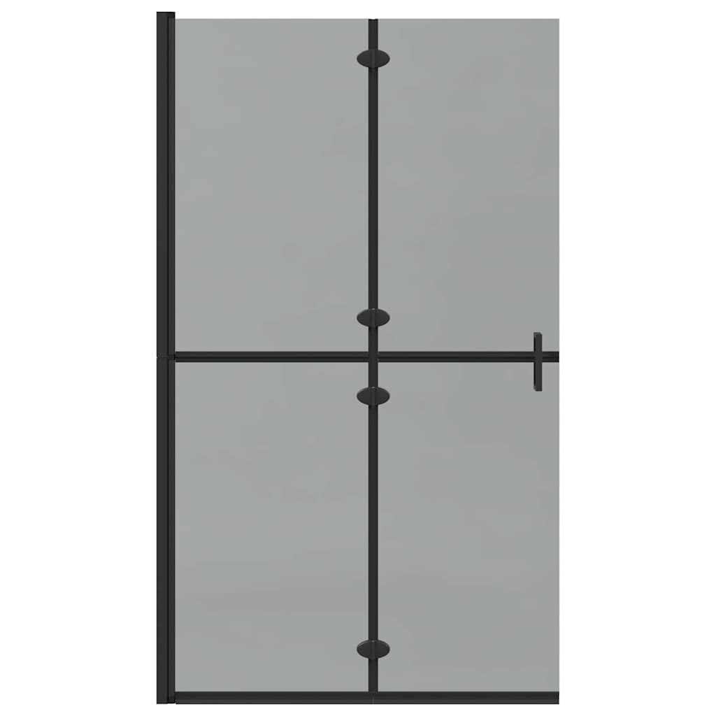 Walk In Shower Screen Black 110 x 6.5 x 190 cm