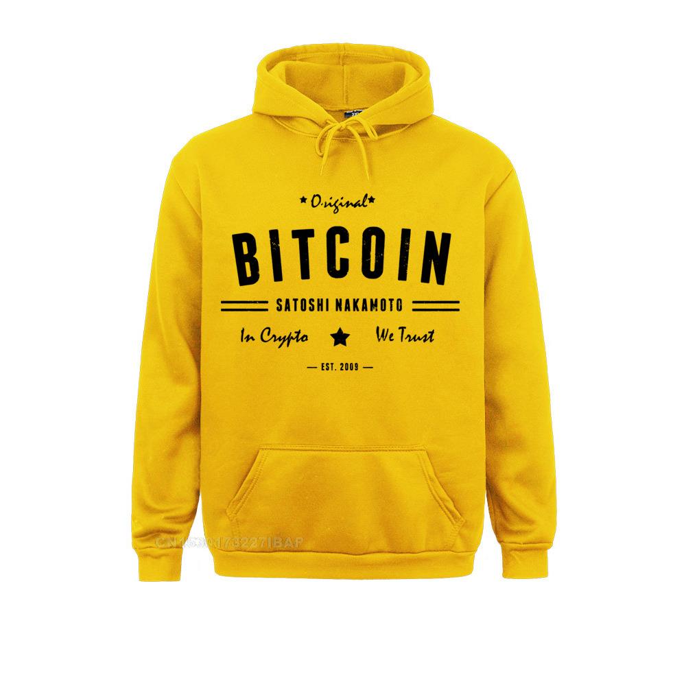 Bitcoin Original Satoshi Crypto Cryptocurrency Cotton Fun Hoodie Crew Neck Jacket Long Sleeve Men Sweatshirt