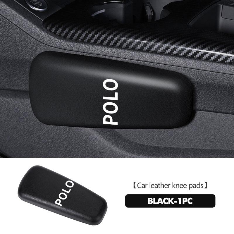 T30Emblems For Volkswagen VW Car Knee Pad Leather Elbow Rest Pad Headrest Car Accessories Golf Jetta Passat Mk4 Mk5 Mk6 CC B5 B6 B7