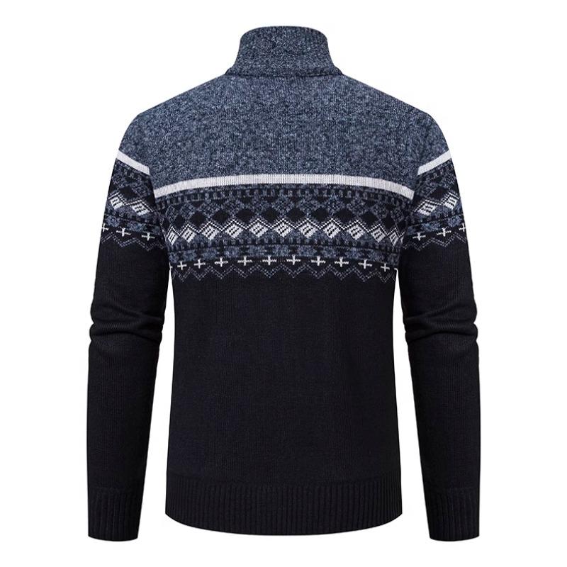 Cozy Up Свитера для мужчин, мужской кардиган на молнии, повседневный вязаный свитер с воротником-стойкой и карманами, куртки для мужчин