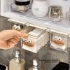 Mirror Cabinet Under Drawer Transparent Simple Bathroom Cosmetic Wipes Bathroom Cabinet Pull-Out Storage Box