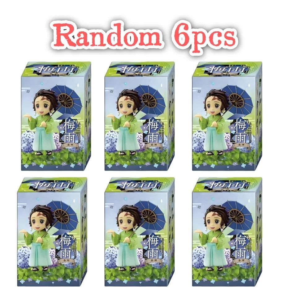 2026 Anime Demon Slayer Spring Plum Rain Series  Figure Blind Box Tanjiro Kamado Nezuko Action Model Set Toys Ornament Surprise