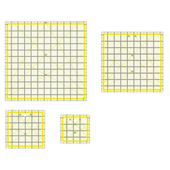 4 шт. акриловая линейка для квилтинга 4,5/6/9,5/12,5-дюймовая квадратная линейка для резки ткани с четкой маркировкой шаблон для проектов по шитью и рукоделию