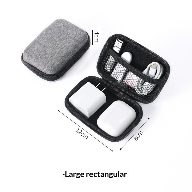 Mini Portable Eva Storage Bag Pouch Carrying Bag Zipper Earphone Case For Airpod Earphone/Phone/Charging Cable Accessories