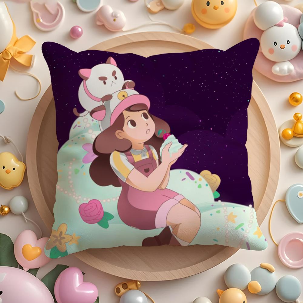 Чехол на подушку B-Bee и P-Puppycat, короткий плюш, двусторонняя печать, машинная стирка дома, зимняя наволочка