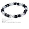 Women Bracelet Faux Crystal Faux Pearl Contrast Color Embrace Good Luck Inner Peace Bangle Birthday Gift for Girlfriend Mother Lady Wrist Jewelry