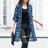 WTEMPO Women's Korean Style Leopard Print Simple Versatile Thin Sun Protection Clothing Large Size Casual Loose Spring/Summer Long Coats