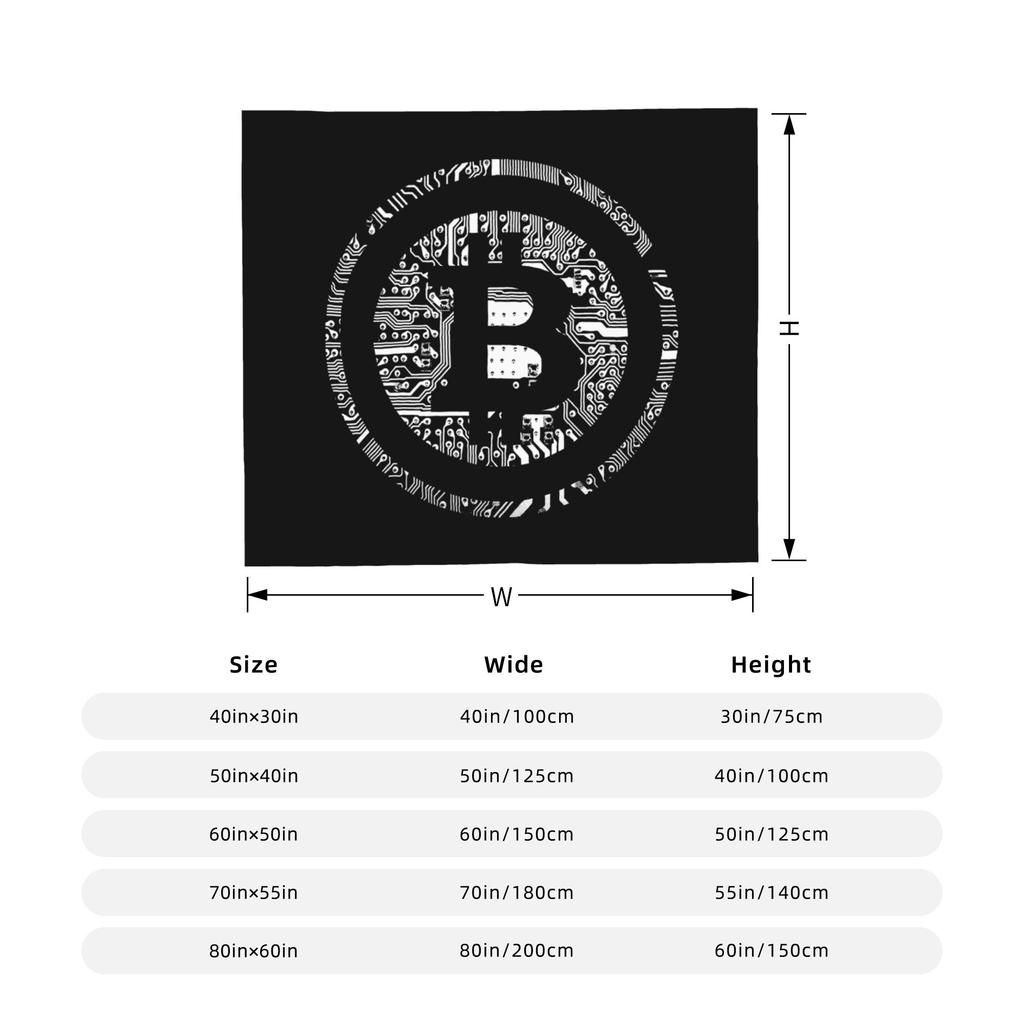 Пледы с Bitcoin Фланелевые Летние Для Кондиционера Криптовалюта Многофункциональные Супер Теплые Пледы для Дома Офиса Покрывала