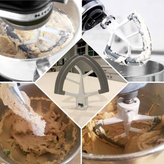 Венчик с гибким краем Миксер с наклонной головкой 4,5-5 кварт Плоская лопатка-мешалка Чаша Лопатка Материал пищевого класса Масло