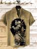 European and American 1D digital printing loose trend short-sleeved lapel cardigan, shirt wholesale