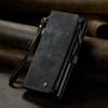 CaseMe-008 Для iPhone 16 Pro Max Съемный 2-в-1 Кошелек-чехол с молнией и ремешком на запястье Многофункциональный Чехол для телефона с отделениями для карт