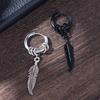 Punk Style Zinc Zinc Alloy Gift Men Stainless Steel Fashion Jewelry Cross Stud Earrings Feather Hoop Earrings