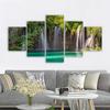 5 Panels Landscape Waterfall Posters and Prints Canvas Painting Wall Art Pictures Living Room Home Decor Lake Tree No Frame