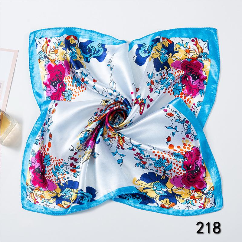 50cm Small Square Scarf Butterfly Floral Small Neck Scarf Bag Accessories Square Scarf