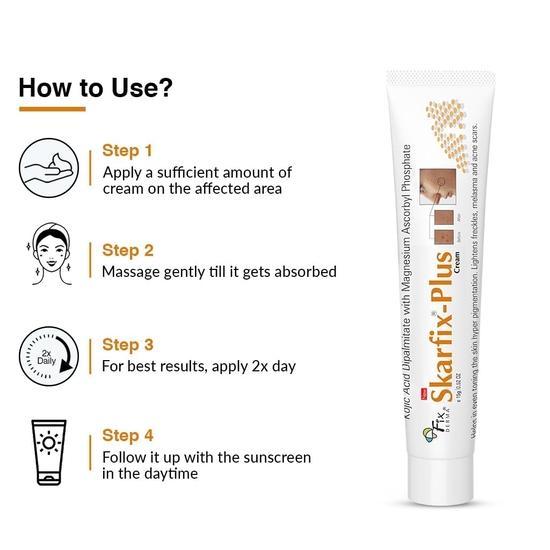Fixderma 2% койевая кислота + 1% арбутин Skarfix-Plus крем для удаления шрамов, крем для удаления шрамов от угревой сыпи | Помогает уменьшить мелазму - 15 г (Упаковка из 2 шт.)