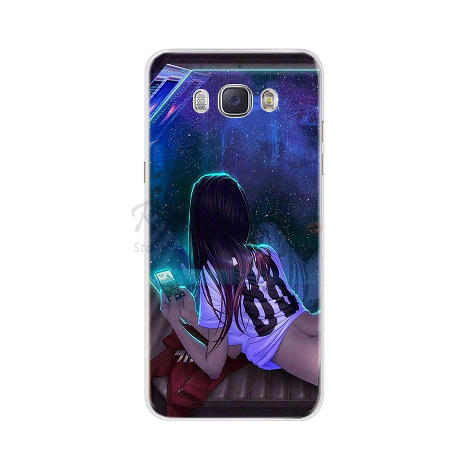 Для чехла Samsung Galaxy J5 2016 Чехол Задняя крышка телефона Цветочный силиконовый чехол для Samsung J5 2016 J510 J510F Защитная крышка Чехлы