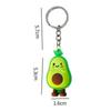 Couple Key Rings Bag Pendant Jewelry Smiling Avocado 3D Keychain Simulated Fruit Avocado Keychain