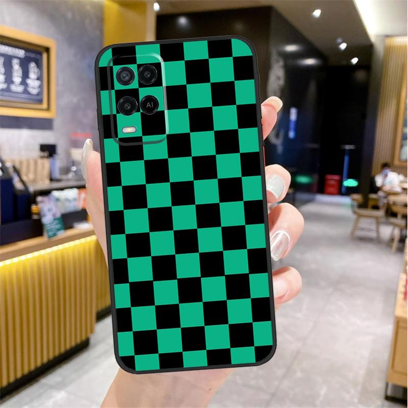 Checkerboard Checkered Board Case For Oppo A80 A40 A60 A18 A38 A58 A78 A98 A96 A76 A16 A94 A74 A54 A15 A17 A57 A77 A5 Pro