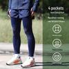 Pantalon de course à compression unisexe pour l'automne et l'hiver, à taille haute et avec soutien des genoux, idéal pour les marathons et le fitness