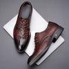 Sale New First-layer Cowhide Men's Leather Shoes Daily Lace-up Business Dress Men's Shoes Genuine Leather Alligator Pattern Leather Shoes