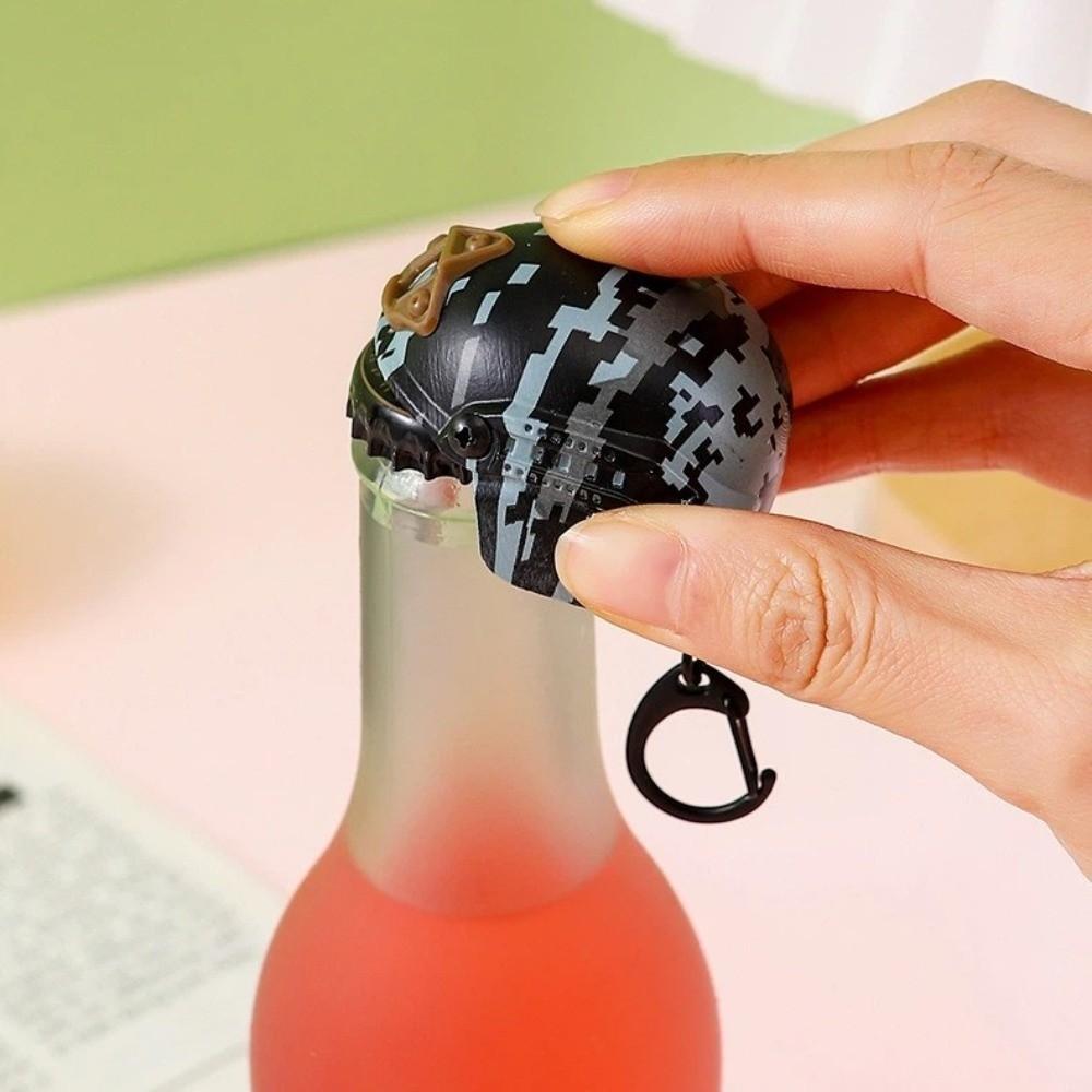 Camouflage Mini Helmet Model Keychain Gift Bottle Opener Keychain Portable Backpack Charm Bags