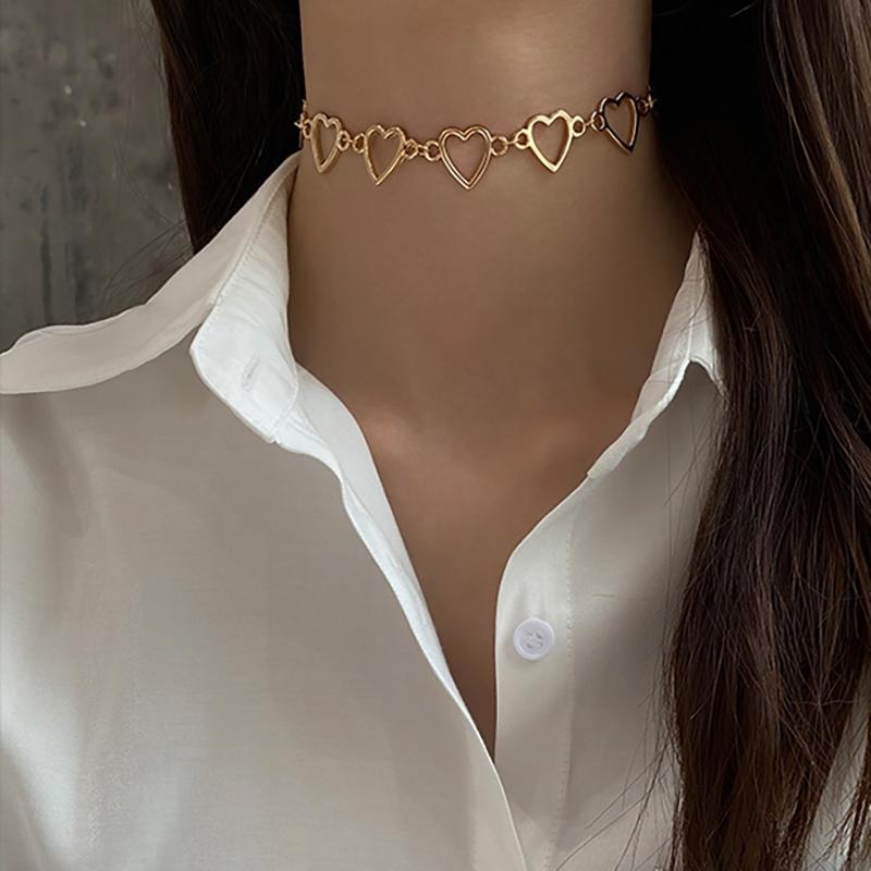 Полое ожерелье любви для пожилых людей, нишевое дизайнерское ожерелье, темперамент, простой модный ювелирный подарок