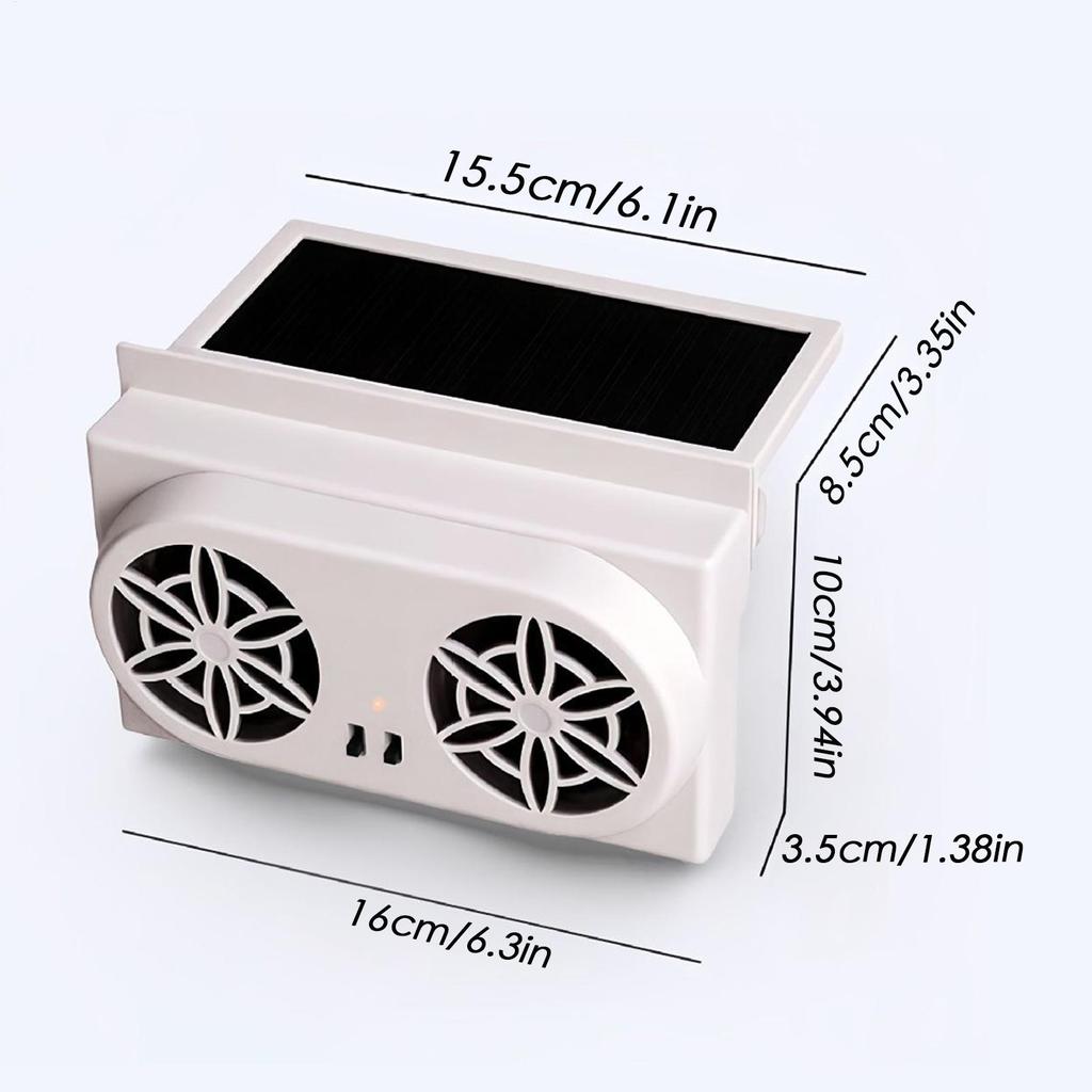 Solar Powered Fan for Car Solar Energy Cooling Window Fan Cooler Ventilation System Effective Vehicle Air Purifier for Lovers