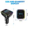 Bluetooth 5.0 FM-передатчик Handsfree Модулятор автомобильного радио MP3-плеер с двойным USB Type-c адаптером для сверхбыстрой зарядки для автомобиля