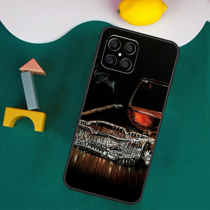 Кейс для сигар и виски для Honor Magic 7 Pro 5 6 Lite Honor 200 Pro 50 70 90 X9a X8a X8 X9 X8b X9b X9c Чехол