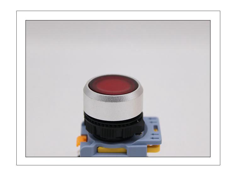LA155B-11 Waterproof Aluminum Flat Head Switch with Reset Button, IP65 Rated