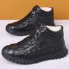 Winter Wool Men's Cotton Shoes Outdoor High-top Velvet Northeast Warm Leather Shoes Genuine Leather Dad Men's Shoes