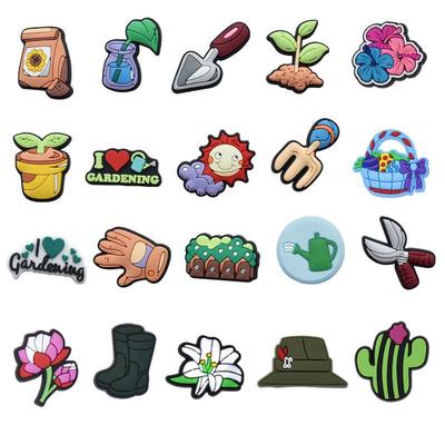 20 шт. ПВХ-подвески для обуви на тему садоводства для украшения обуви, аксессуары для обуви