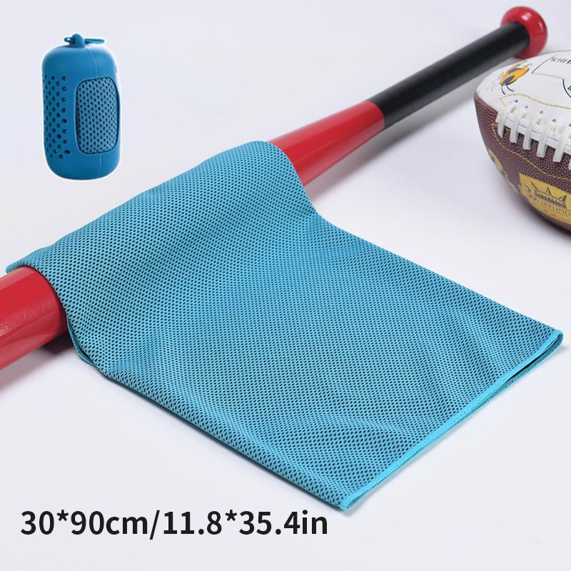 Cooling Towel Portable Mini Silicon Gel Microfiber Ice Towel Breathable Fitness Sports Gym Running Swimming Quick Dry Cool Towel