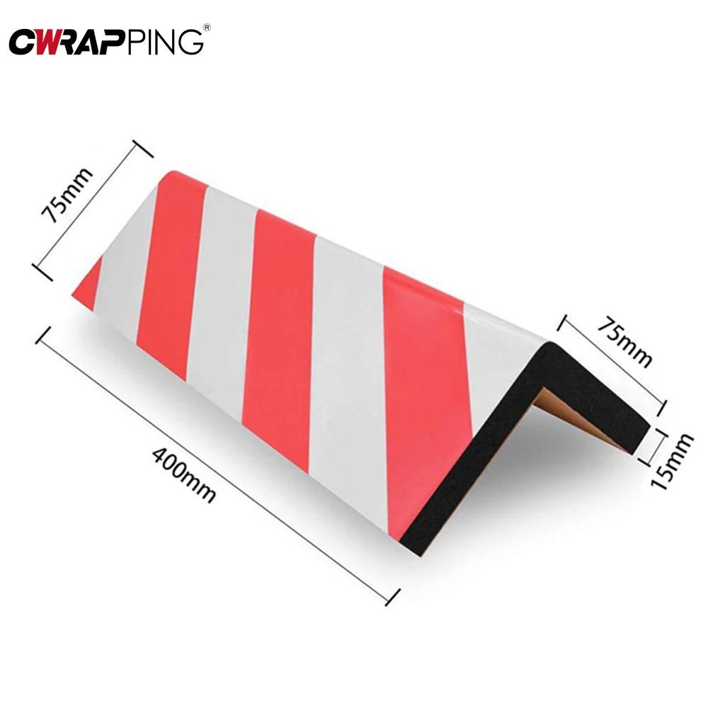4PCS Car Foam Warning Signs Bumper Door Protection Garage Scratch Protector Red White Warning Sign for Auto Parking Garage