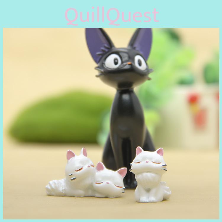 Black Cat Resin Miniatures With Handcrafted Style For Home Office Or Party Decor