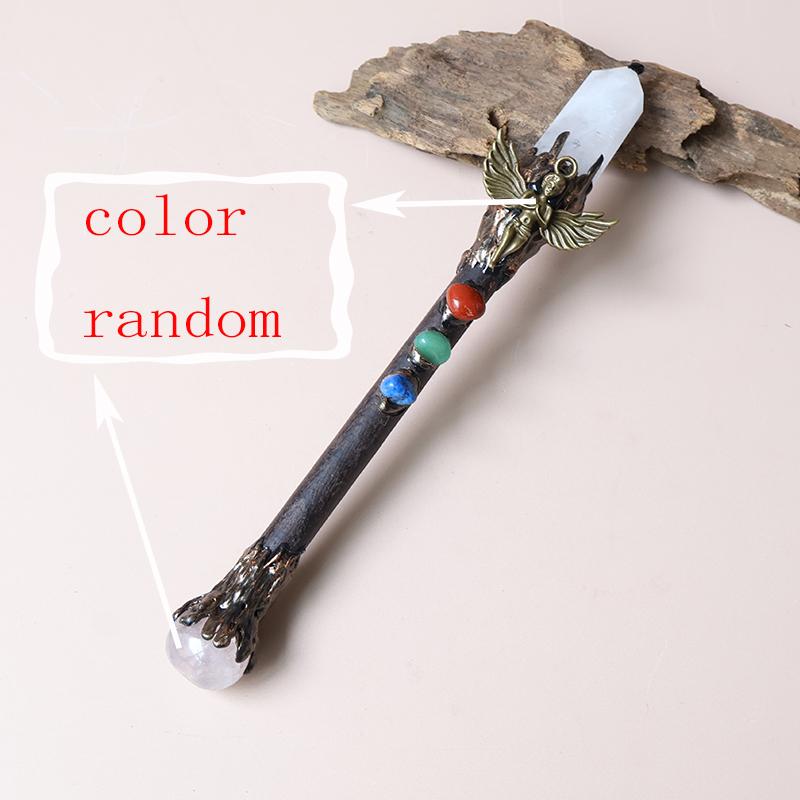 Knife Shaped Crystal Scepter, Magic Wand Combining Knife Shaped Crystal and Crystal Ball, Halloween Gift