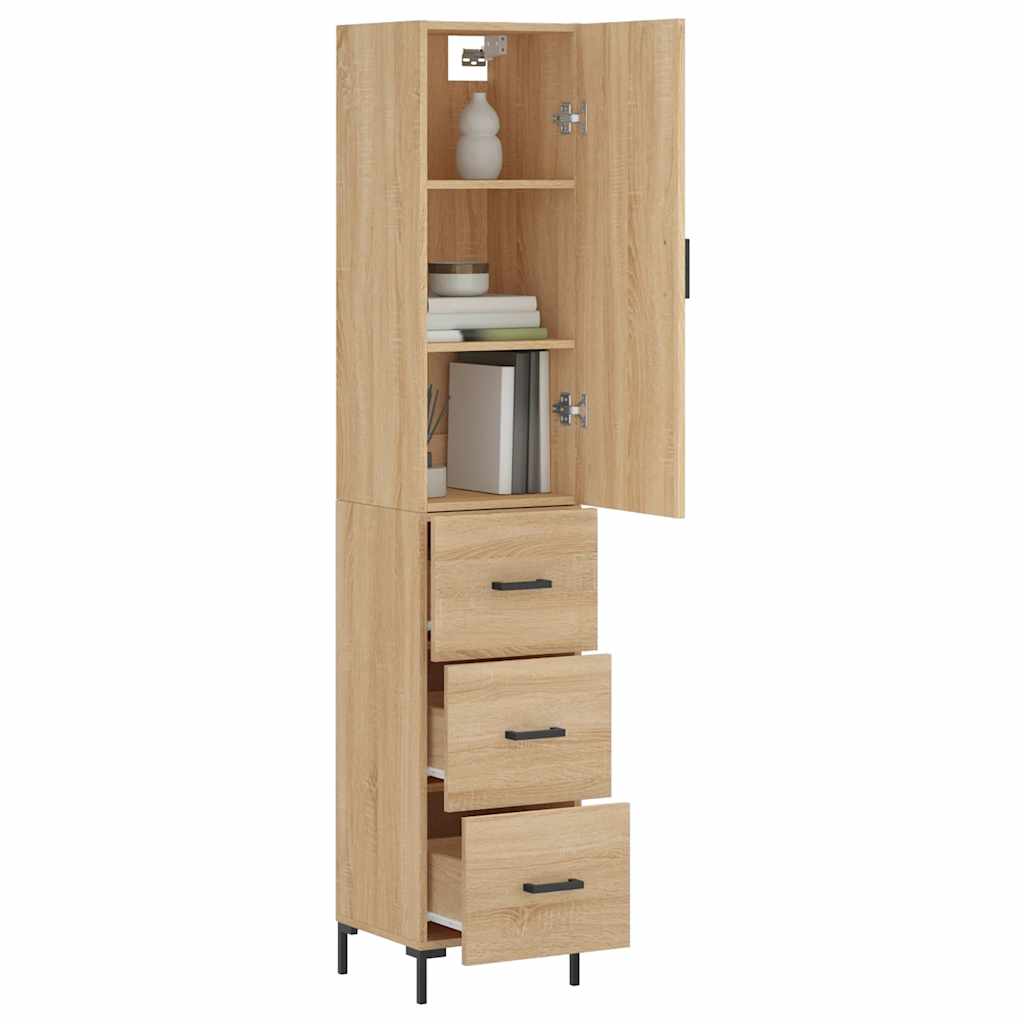 Highboard Sonoma Oak 34.5 x 34 x 180 cm Particleboard