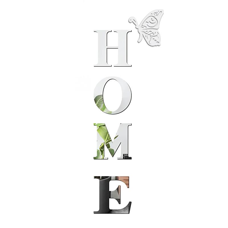 1 комплект акриловая 3D самоклеящаяся наклейка на стену с семейным слоганом, сделай сам, зеркальный домашний декор HOME, съемный английский алфавит