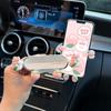 Противоударный автомобильный держатель для телефона с кроликом на воздуховоде для девочек