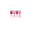 24pcs Short Press On Nail With Heart Flame Designs Acrylic False nail For Women And Girls Easy To Apply And Remove