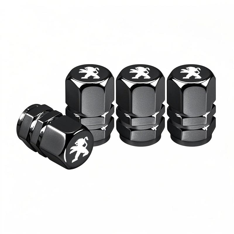 Car Tire Valve Cover Aluminum Alloy Car Wheel Tire Valve Caps For Peugeot 408 4008 308 3008 Rifter 5008 508 2008 208 301 RCZ 106