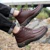 Мужская обувь из натуральной кожи, кроссовки, водонепроницаемые уличные мужские ботинки, зимние мужские походные ботинки