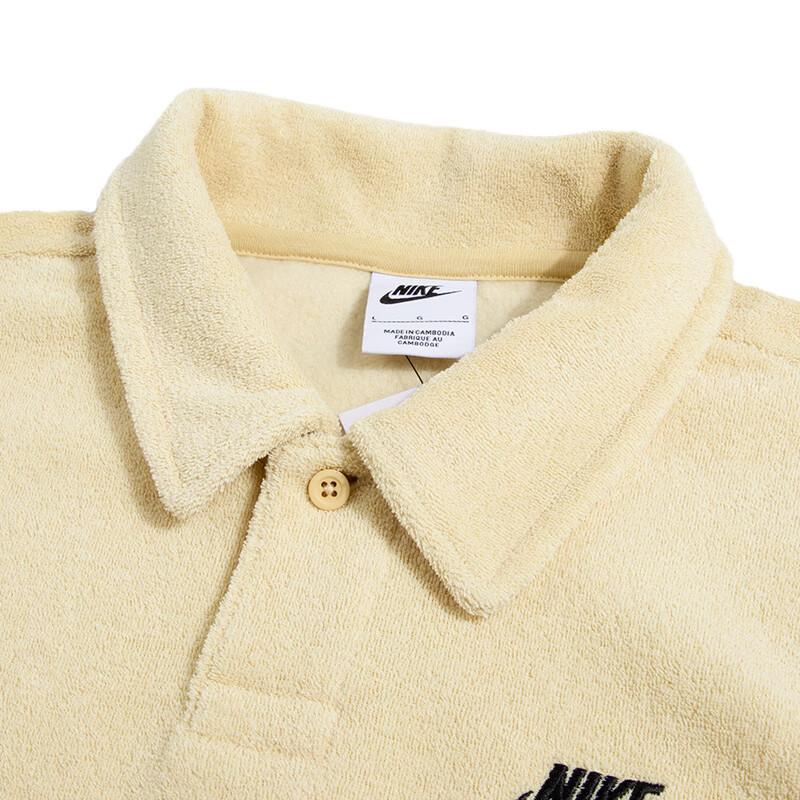 Nike Сплошной цвет, повседневная дышащая рубашка поло с коротким рукавом, мужские топы, желтый DX0740-783