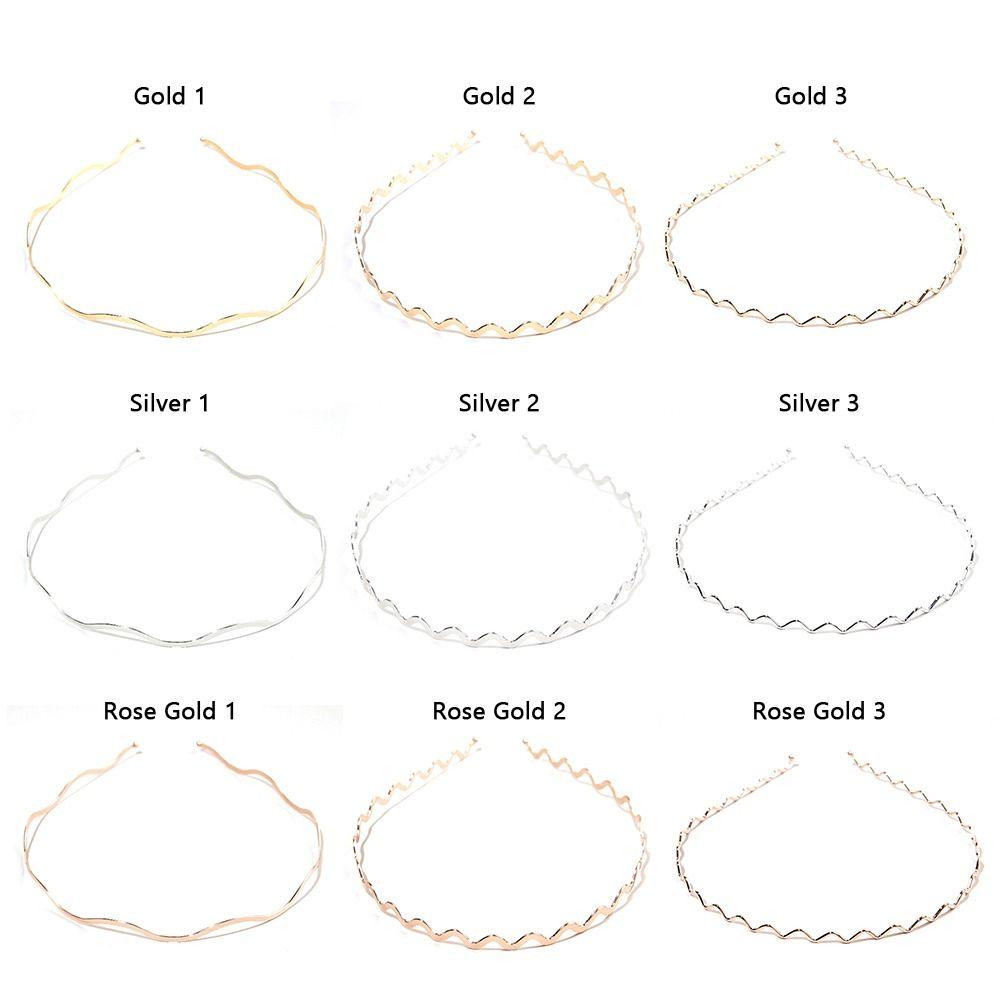 Модные тонкие ленты для волос, укладка челки, обручи для волос для девочек, повязка на голову с металлическими волнами